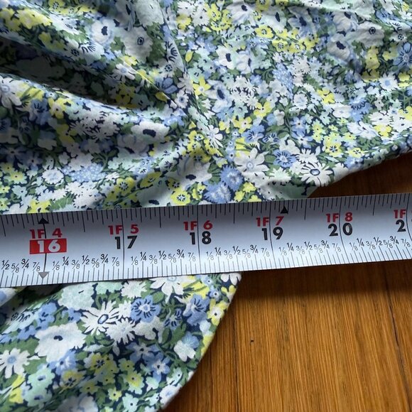 J.Crew Size S Blue Floral Palermo Liberty Thorpe Hill Smocked Waist Mini Dress - Picture 14 of 16